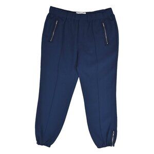 Joie Navy Blue Jogger Pants Size M Tapered Zip Pocket Minimalist Track Style